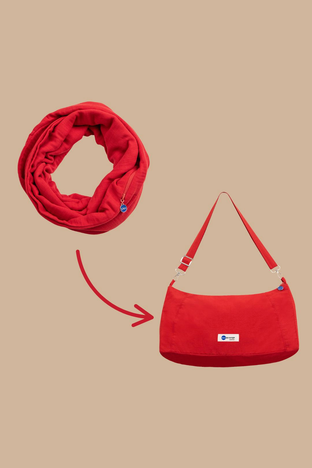 Chèche/Besace Mexico Ruby