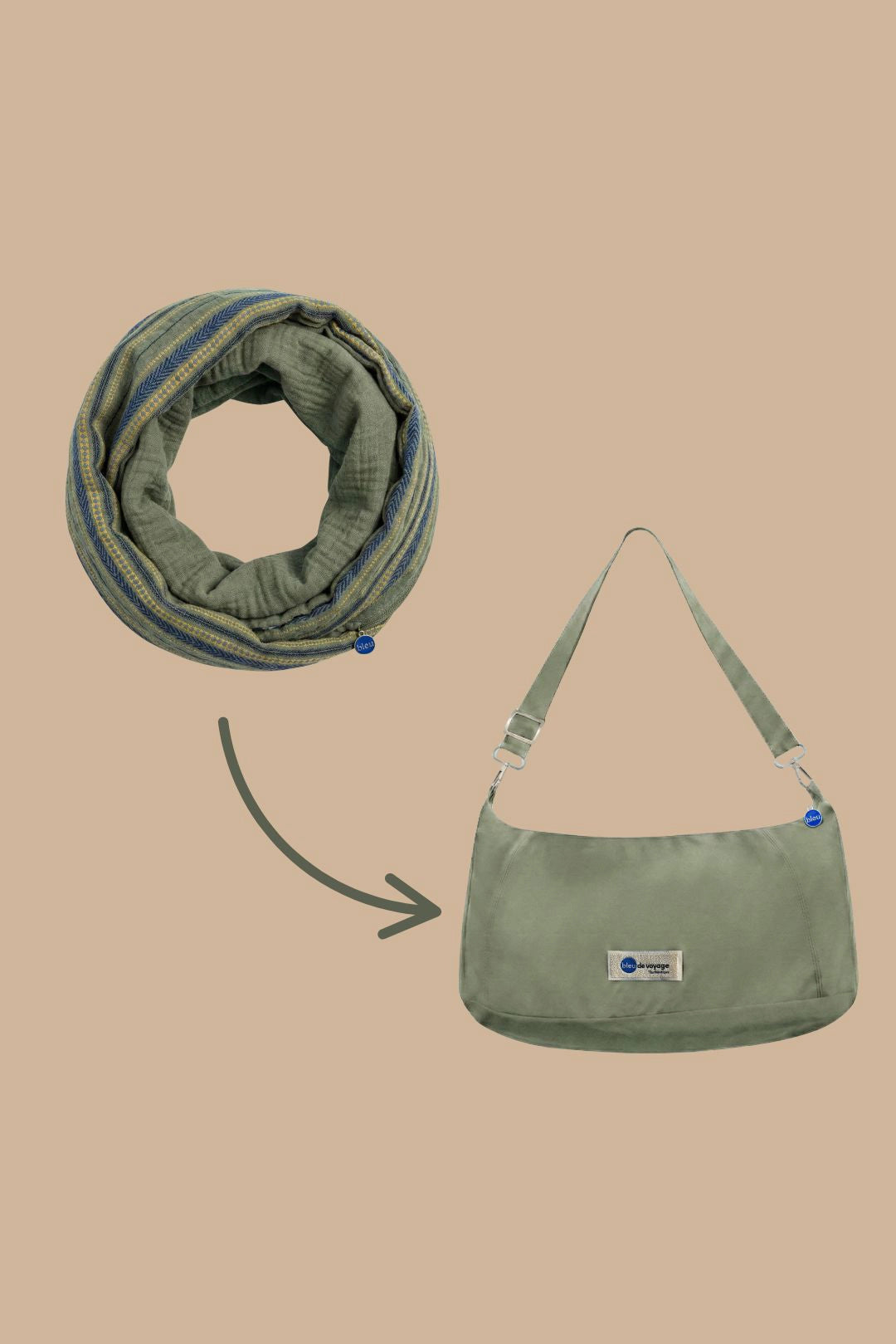 Chèche/Besace Marrakech Olive