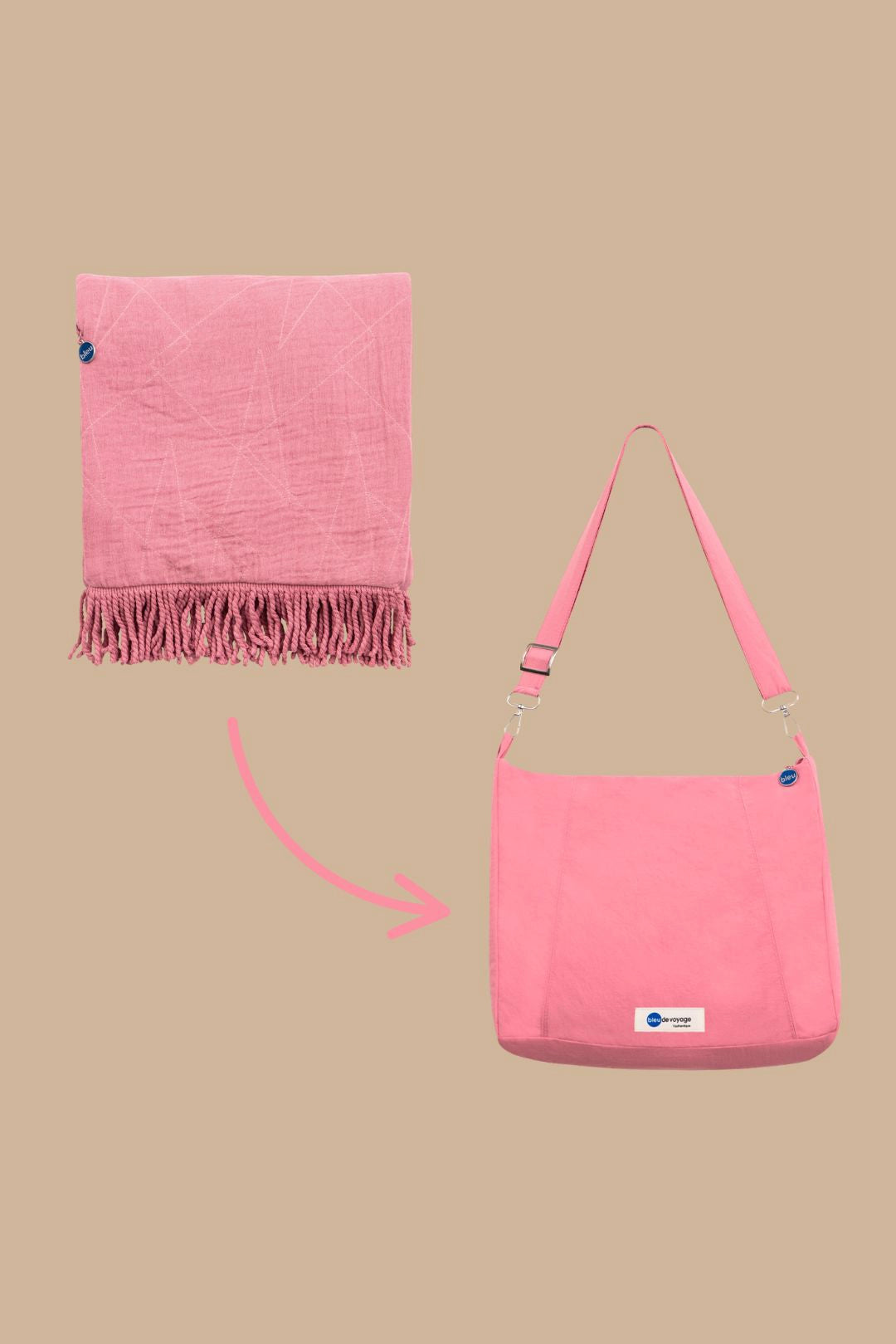 Écharpe/Sacoche Londres Blush