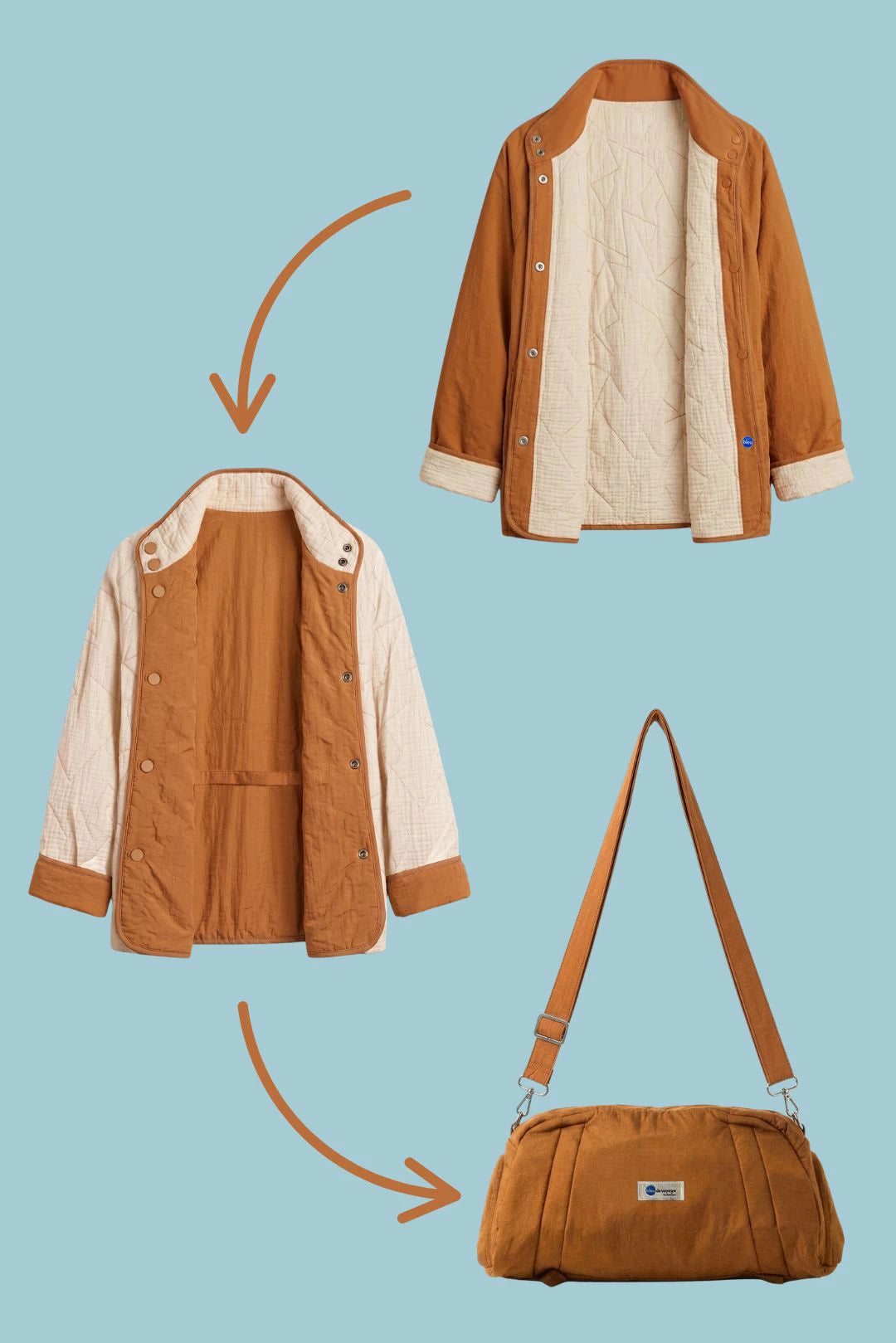 Veste/Sac week-end Rome Camel