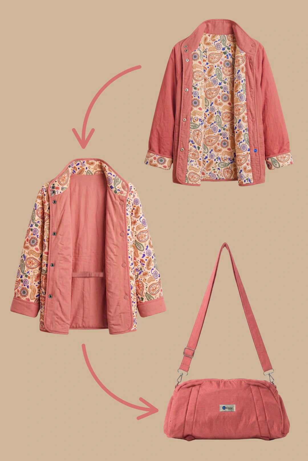 Veste/Sac week-end Séville Blush