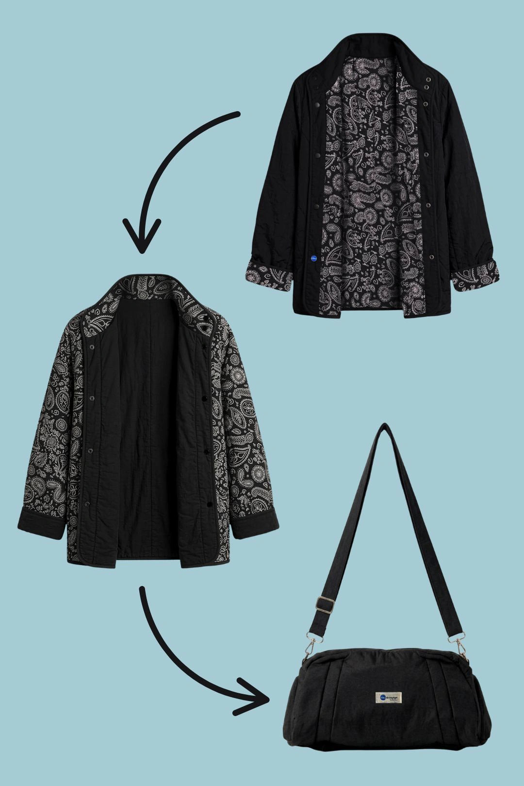 Veste/Sac week-end Séville Caviar
