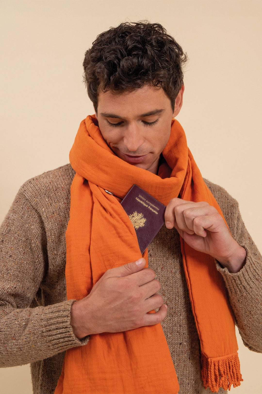 Écharpe/Sacoche Londres Mandarine